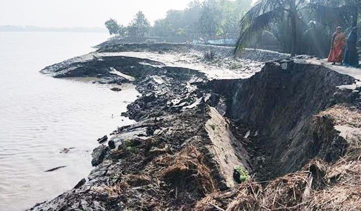 ঝপঝপিয়া নদীতে ভাঙন, ৬ গ্রামের মানুষের আতঙ্ক