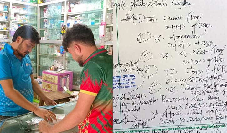 অস্পষ্ট প্রেসক্রিপশন: মানদণ্ড মানছেন না চিকিৎসক, বিপাকে রোগী