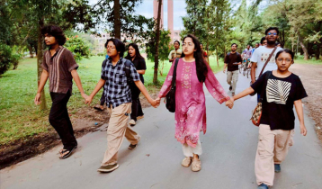 নির্মাণ শ্রমিকের মৃত্যু: ৩ দাবিতে জাহাঙ্গীরনগর বাঁচাও আন্দোলনের বিক্ষোভ