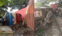 চট্টগ্রামে ট্রাককে ধাক্কা দিয়ে উল্টে গেল ট্রেনের ইঞ্জিন