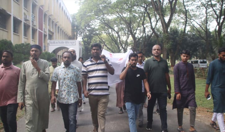 ইবিতে সাজিদ হত্যার তদন্ত নিয়ে সিআইডির বৈঠক, বিচার চেয়ে কফিন মিছিল