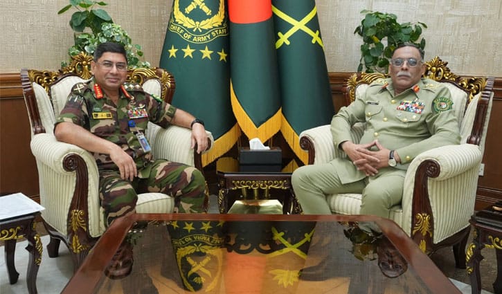 সেনাপ্রধানের সঙ্গে পাকিস্তান সেনাবাহিনীর সিজেসিএসসির সৌজন্য সাক্ষাৎ