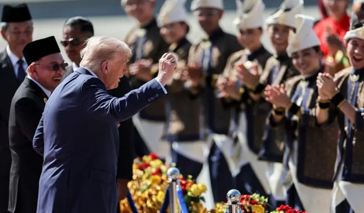 থাইল্যান্ড-কম্বোডিয়া শান্তি চুক্তির জন্য মালয়েশিয়া সফরে ট্রাম্প