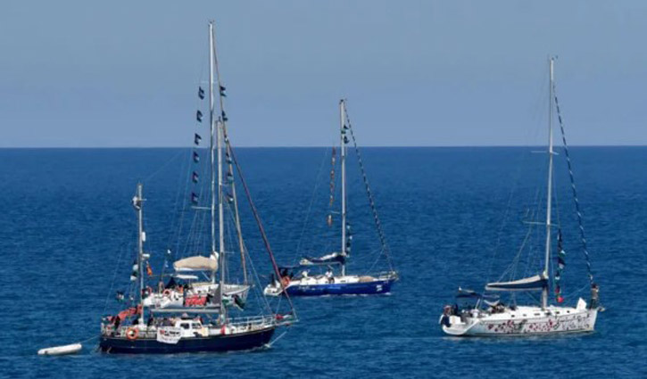 গাজার জন্য ত্রাণবাহী নৌবহর থেকে ১৭৫ কর্মীকে আটক করেছে ইসরায়েল