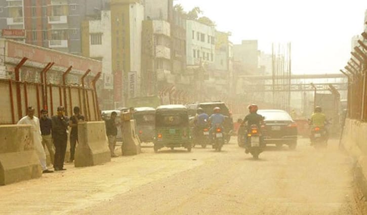 ছুটির দিনেও ঢাকার বায়ু অস্বাস্থ্যকর