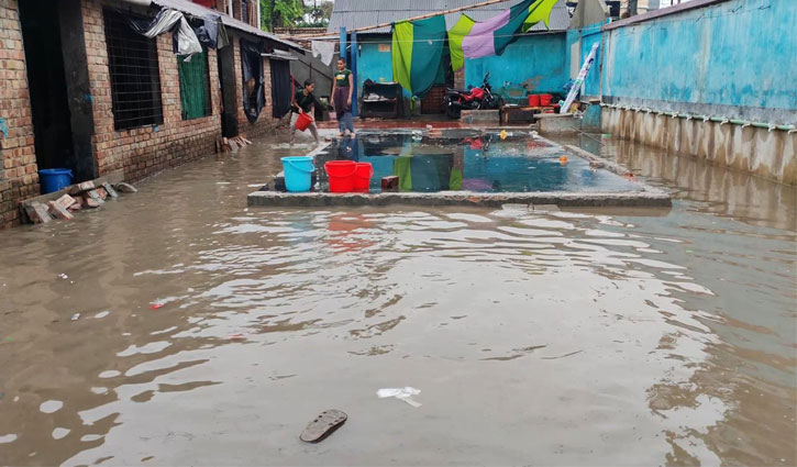 দমকা হাওয়া ও ভারী বৃষ্টিতে বাগেরহাটে জলাবদ্ধতা, বোরো ধানের ক্ষতি