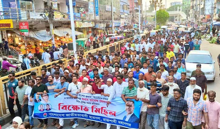 প্রধানমন্ত্রীকে নিয়ে কটূক্তি: রাশেদ প্রধানের কুশপুত্তলিকা দাহ