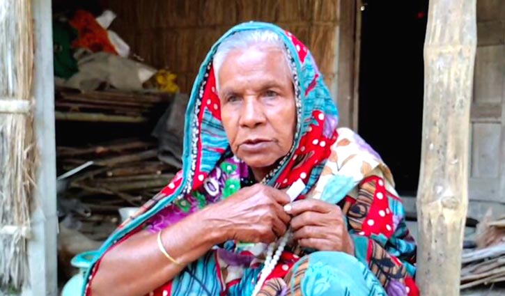 চরে অনাহার-অর্ধাহারে একাকী জীবন নুরজাহান বেগমের