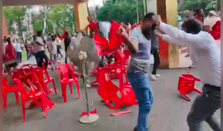 পবিপ্রবির উপাচার্যকে অপসারণ দাবির কর্মসূচিতে সংঘর্ষ, আহত ১০