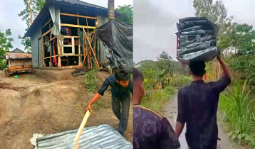 মাদকের টাকা জোগাড় করতে ঘরের টিন খুলে বিক্রির চেষ্টা