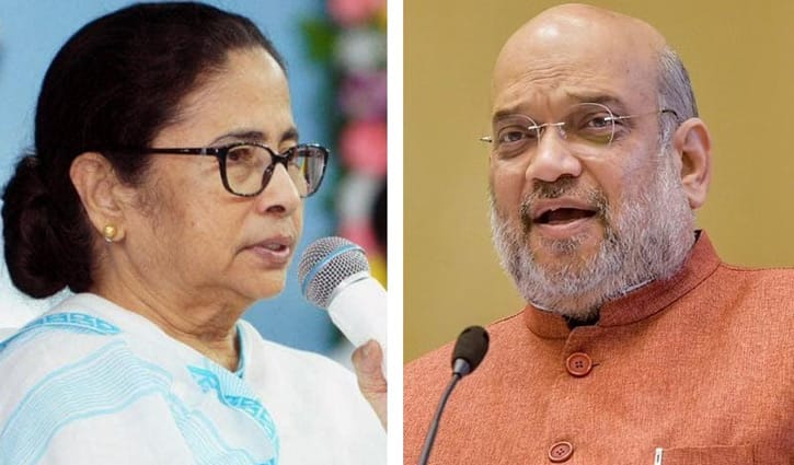 অমিত শাহের দাবি ১১০ আসন, মমতার দাবি ১৩৫