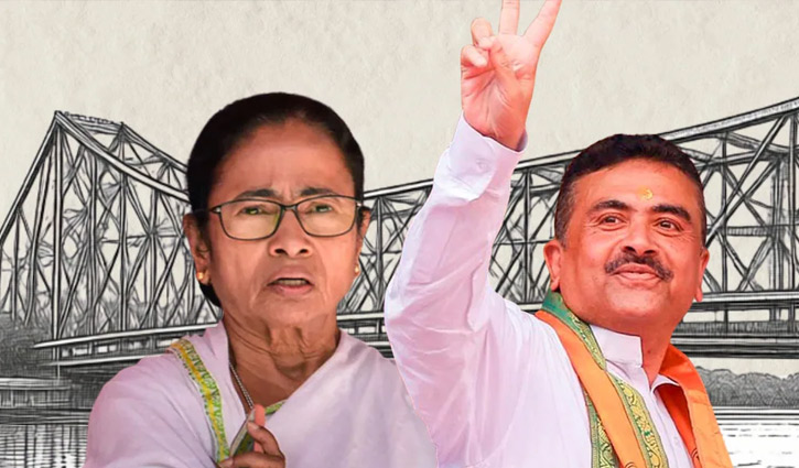 পশ্চিমবঙ্গে ৯০ আসনের চূড়ান্ত ফল: বিজেপি ৬১, তৃণমূল ২৬