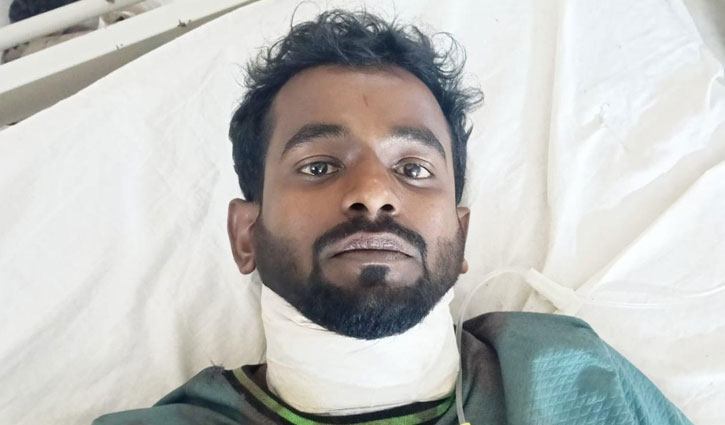 প্রেমিকার বাড়িতে বিষপান ও গলা কেটে আত্মহত্যার চেষ্টা যুবকের