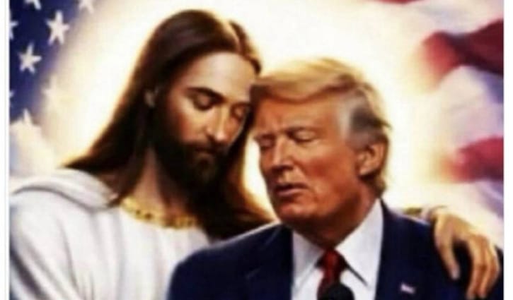 এবার যিশুর আলিঙ্গনের ছবি শেয়ার করলেন ট্রাম্প