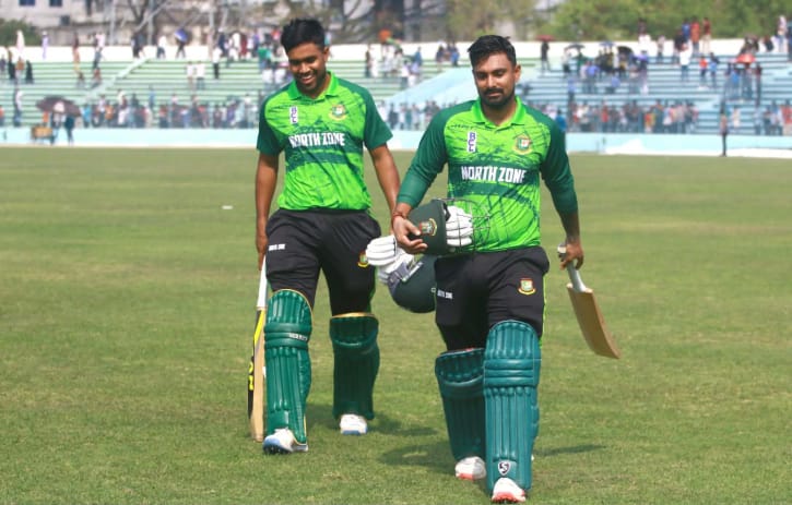 লিটন ও মিঠুনের ফিফটি, সৌম‌্য আবারও ব‌্যর্থ