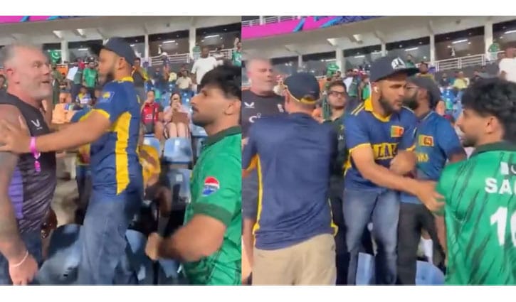 ইংল্যান্ড-পাকিস্তান ম্যাচে গ্যালারিতে হাতাহাতি