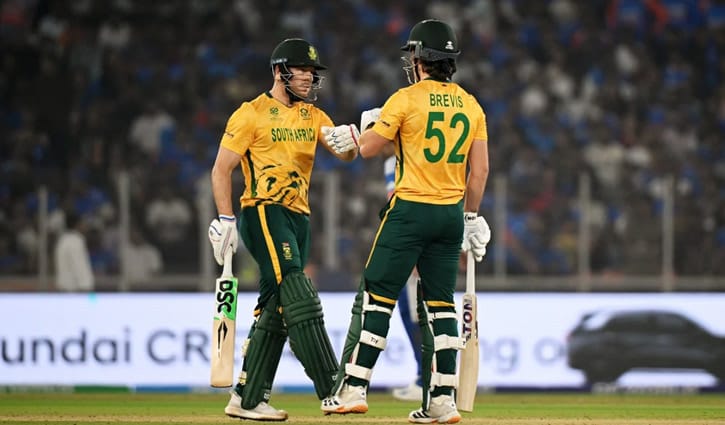 ব্রেভিস-মিলার-স্টাবসের ব্যাটে ভারতকে চ্যালেঞ্জিং টার্গেট দিল দ. আফ্রিকা