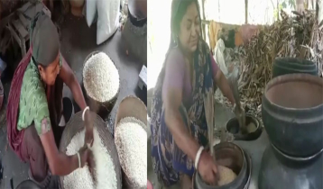 ঝালকাঠিতে মুড়ি ভাজায় নারীদের কর্মসংস্থান, চাহিদা বাড়লেও কারিগরের দুঃখ