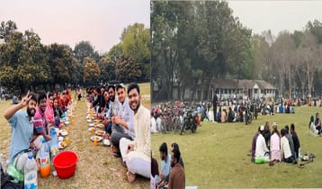 মতিহারের সবুজ চত্বরে খোলা আকাশের নিচে সম্প্রীতির গল্প