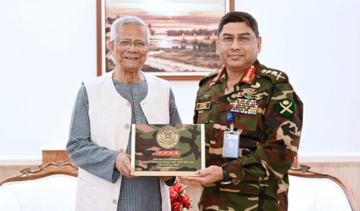 বিদায়ী সাক্ষাতে সেনাপ্রধানকে ধন্যবাদ জানালেন প্রধান উপদেষ্টা