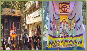 মূল্যবোধ ও সাম্প্রদায়িক চেতনায় ক্যাম্পাসজুড়ে সরস্বতীর আরাধনা