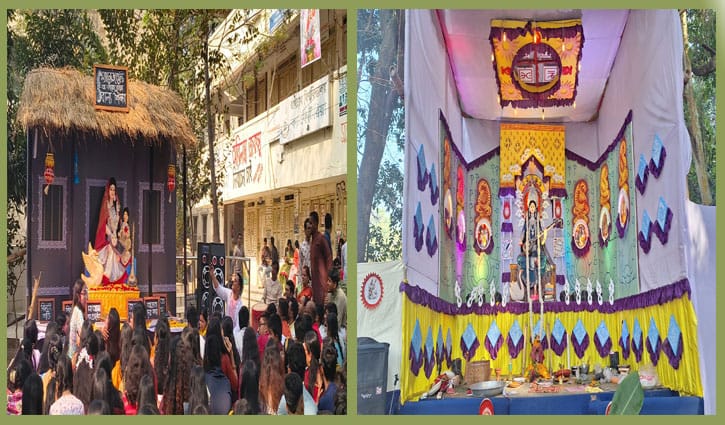 মূল্যবোধ ও সাম্প্রদায়িক চেতনায় ক্যাম্পাসজুড়ে সরস্বতীর আরাধনা