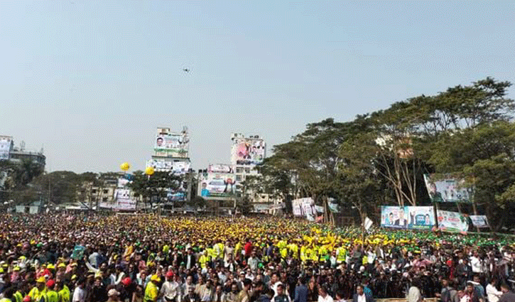আলিয়া মাদ্রাসা মাঠে বিএনপির প্রথম নির্বাচনি সমাবেশ শুরু
