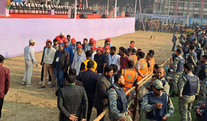 তারেক রহমানের সমাবেশ ঘিরে সতর্ক অবস্থানে পুলিশ