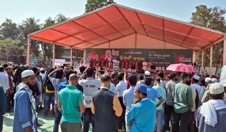 গাজীপুরে ১১ দলীয় জোটের মঞ্চ প্রস্তুত, জড়ো হচ্ছেন নেতা-কর্মীরা