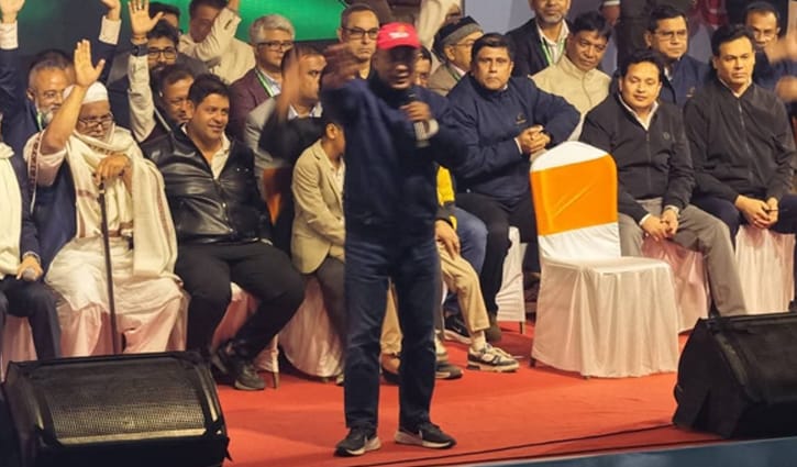 ভোর রাতে নারায়ণগঞ্জে তারেক রহমানের নির্বাচনি জনসভা