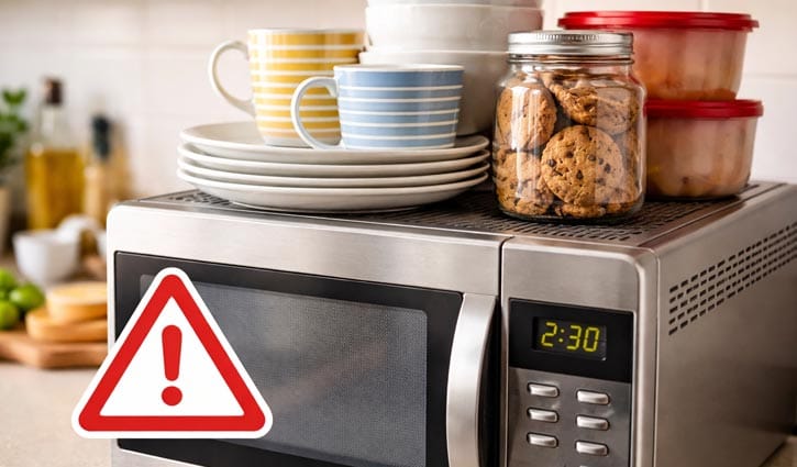 ওভেনের উপর থালাবাসন রাখলে ঘটতে পারে দুর্ঘটনা