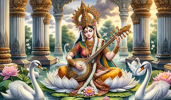 সরস্বতীর বাহন কেন রাজহাঁস?