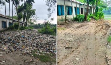 সংবাদে সাড়া, রাতভর অভিযানে উধাও বিদ্যালয়ের পাশের ভাগাড়