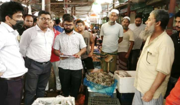 নোয়াখালীতে জেলি মিশ্রিত ১৪২ কেজি চিংড়ি জব্দ, লাখ টাকা জরিমানা