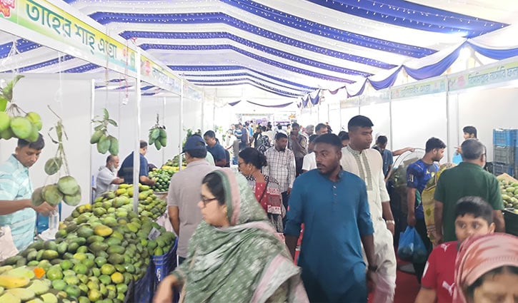 খামার বাড়িতে ফলের ঘ্রাণে জিভে জল, স্বাদের খোঁজে ক্রেতার ভিড়