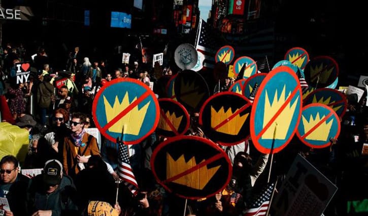 ইরান যুদ্ধের প্রতিবাদে যুক্তরাষ্ট্রজুড়ে শনিবার ৩ হাজার বিক্ষোভ