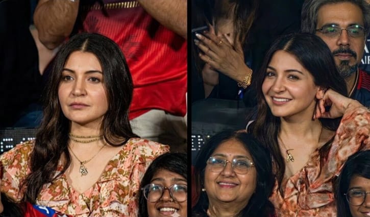 ক্রিকেট মাঠে নজর কাড়লেন আনুশকা