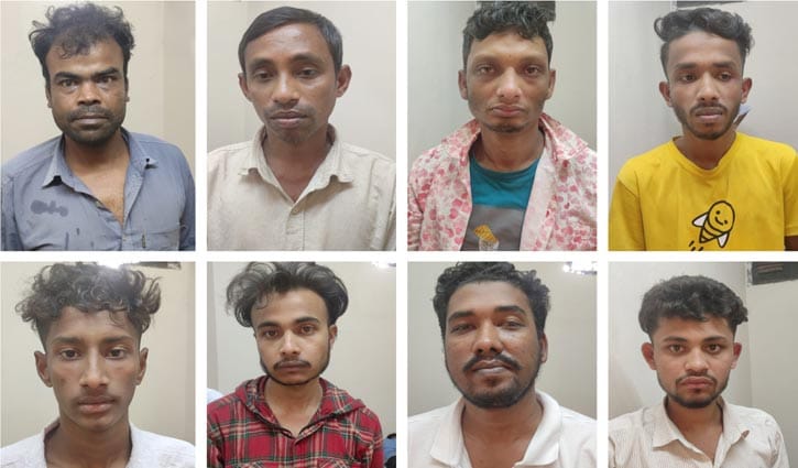 গাজীপুরে ইয়াবা ও চোলাই মদ জব্দ, গ্রেপ্তার ৮