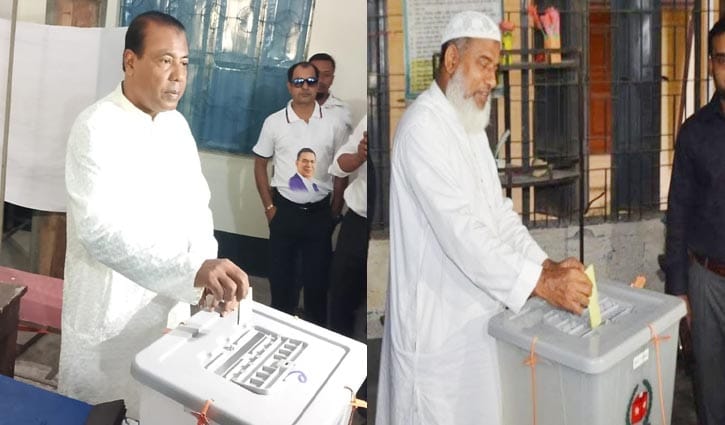 বগুড়া-৬ উপনির্বাচন: ভোট দিলেন বিএনপি ও জামায়াত প্রার্থী