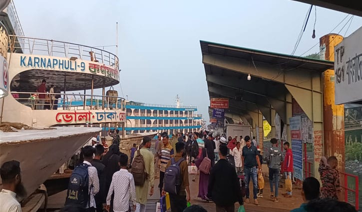 ঈদ শেষে সদরঘাটে স্বাভাবিক ফিরতি যাত্রা, নেই ভোগান্তি