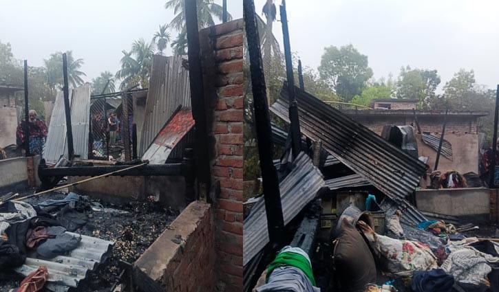 লোহাগড়ায় আগুনে পুড়ল ২ বাড়ি 