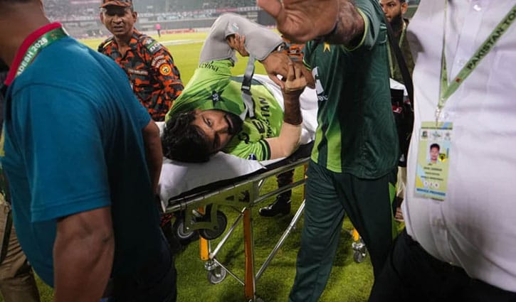 ফিল্ডিং করতে গিয়ে কাঁধে চোট পেয়ে হাসপাতালে হুসাইন তালাত