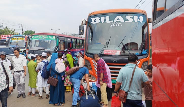 স্বস্তিতে ফিরছেন যাত্রীরা, মহাখালীতে নেই ভোগান্তি