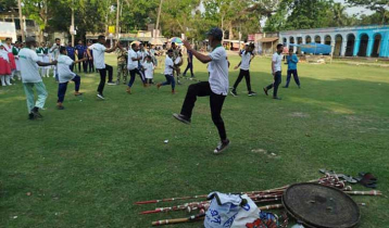 নড়াইলে চৈত্র সংক্রান্তিতে লাঠি খেলা 