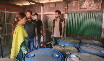 ব্রাহ্মণবাড়িয়ায় মজুদ করা ১০ হাজার লিটার জ্বালানি তেল জব্দ