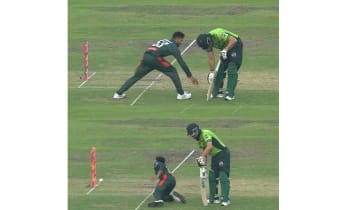 সালমানের বোকামির পর মিরাজের চতুরতায় ‘অদ্ভুত’ রান আউট