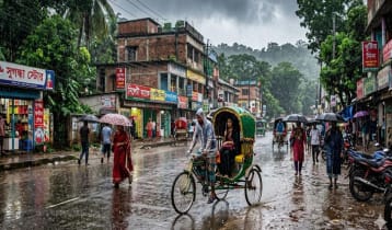সিলেটে তিন ঘণ্টায় ৭৯ মিলিমিটার বৃষ্টিপাত
