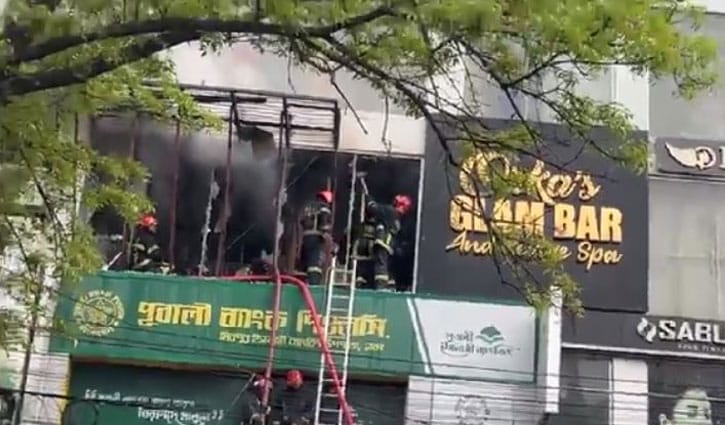 মিরপুরে বহুতল ভবনে আগুন