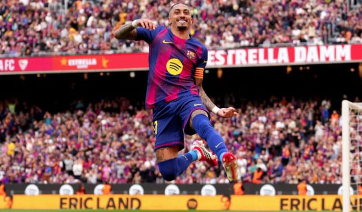 রাফিনিয়া ঝড়ে বিধ্বস্ত সেভিয়া, প্রতিশোধ নিয়ে শীর্ষে বার্সেলোনা