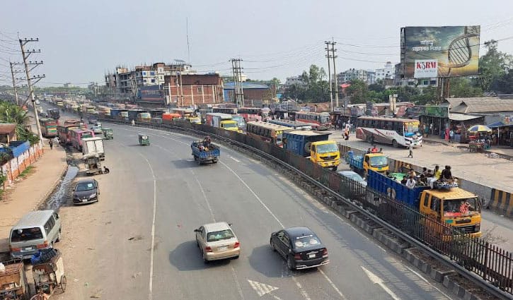 ঢাকা-টাঙ্গাইল মহাসড়কে চাপ কমেছে 